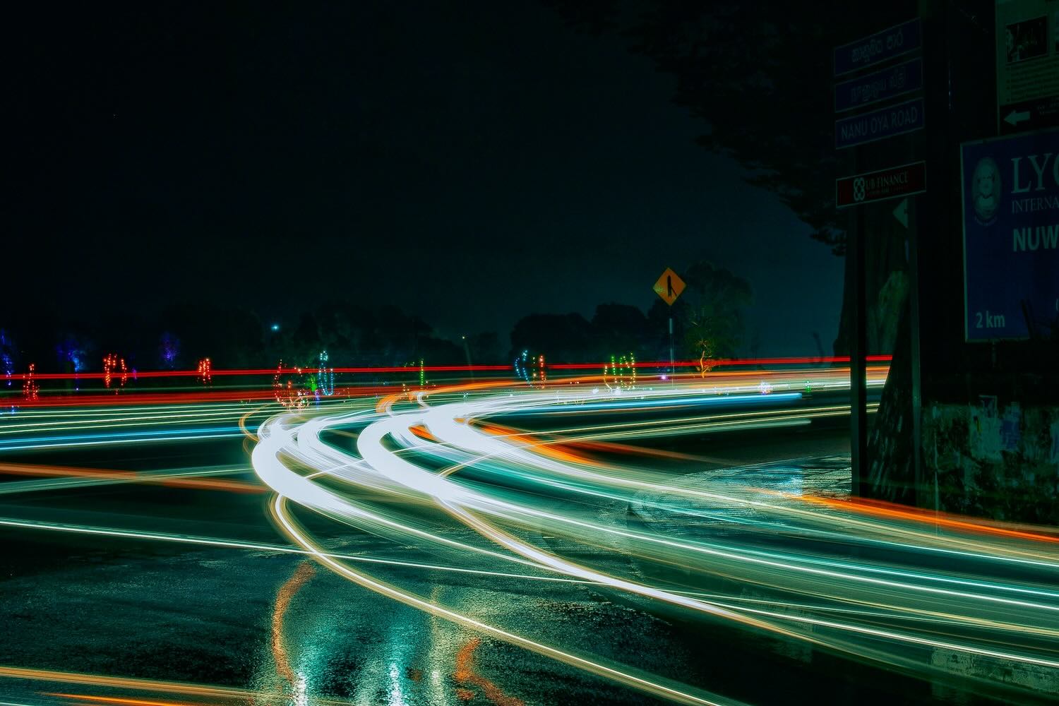 Street light trail